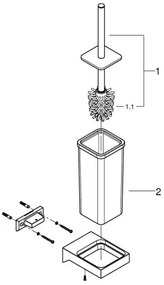 GROHE 40857000 - Set per la pulizia del WC SELECTION CUBE cromo lucido