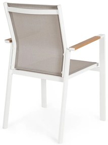 Sedie da esterno in set bianche in metallo 4 pz Heta – Bizzotto