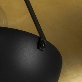 Lampada da terra nera con oro 42 cm treppiede regolabile - Magnax