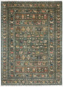 Samarkand Tappeto 230x170 Verde (Pakistan) Annodato A Mano