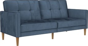 Divano letto in velluto blu 207 cm Lilly - Støraa