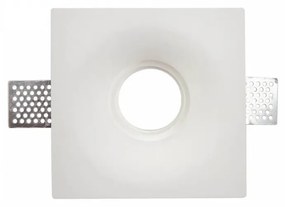 Portafaretto GU10 e MR16 in Gesso Pitturabile Quadrato Ø135x135 mm Materiale Gesso