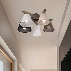 Brilagi - Lampadario LED ANTHONY 5xE14/40W/230V rovere noce