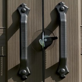 Casetta Da Giardino In Resina 256,5x182x243H Cm Factor 8x6 Beige Keter Con Mensole