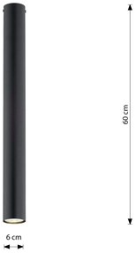 Plafoniera TECNO 1XL da soffitto base GU10 Nera