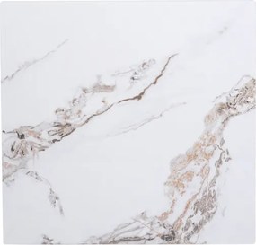 Piano per tavolo quadrato in pietra effetto Marmo venato Oro 70x70 cm