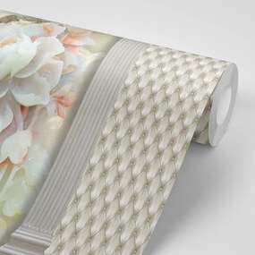 Carta da parati – Fiori di lusso tra colonne