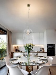 Lampadario Neoclassico Candice ottone paralume bianco E27 Ø30cm NOVECENTO