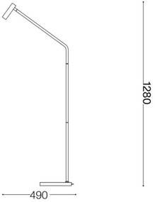 Ideal Lux - Lampada LED da terra EASY LED/3,5W/230V CRI 90 ottone
