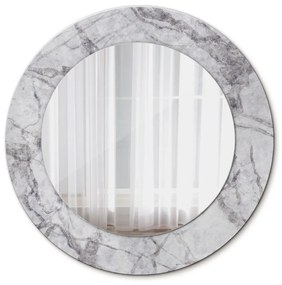 Specchio tondo con decoro Marmo bianco fi 50 cm