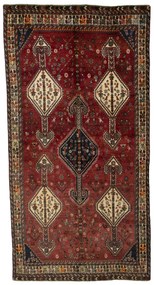 Shiraz Tappeto 300 x 160 Rosso (Iran) Annodato A Mano