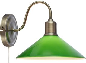 Markslöjd 108866 - Applique VELA 1xE27/40W/230V ottone/verde