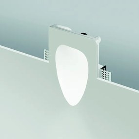 Lampada faretto LED da incasso in gesso verniciato Bianco LISCIO 14x23 cm