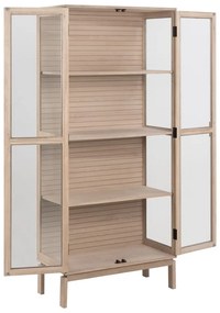 Vetrina in rovere decorato in colore naturale 80x180 cm Linley - Actona