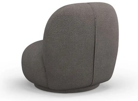 Poltrona grigia in tessuto bouclé Chuck - Micadoni Home