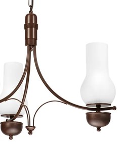 Brilagi - LED Lampadario a sospensione con catena COTTAGE 3xE14/40W/230V quercia/bianco