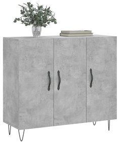 Credenza grigio cemento 90x34x80 cm in legno multistrato