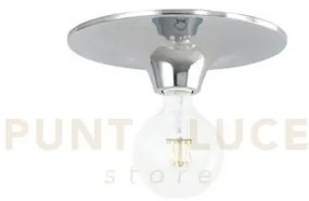 Plafoniera vesevus cromo 1 luce attacco e27 30x30x8cm in metallo