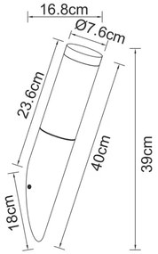 Globo 3157W - Applique da esterno BOSTON 1xE27/60W/230V IP44