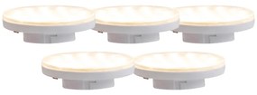Set di 5 lampade LED GX53 dimmerabili in 3 fasi in Kelvin 3W 350 lm 3000-6500K