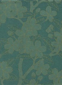 Little Greene Carta da parati Camellia - Teal