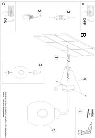 Sollux SL.1143 - Applique FILLAN 1xE27/60W/230V nero