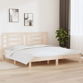 Giroletto Senza Materasso 200x200 Cm İn Legno Massello Di Pino /