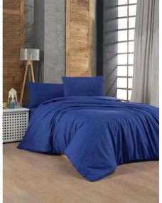 Biancheria in cotone blu scuro per letto matrimoniale 200x200 cm - Mijolnir