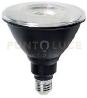 Lampadina led par38 nera e27 15w 1150lm 3000k 38° 121x125mm 25000h ...