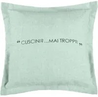 Cuscino divano 45x45 cm scritta verde