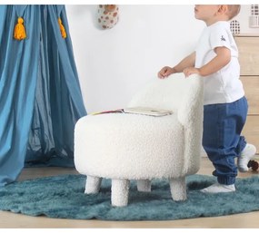 Poltrona per bambini PIXI, diametro 46 cm, bianca