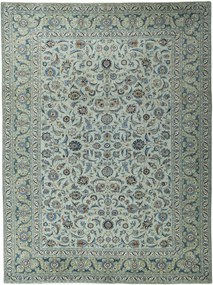 Kashan Tappeto 300 x 400 Blu (Iran) Annodato A Mano