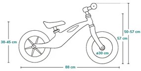 Lionelo - Bici a spinta BART AIR nero/arancione