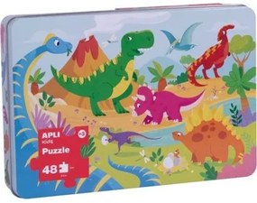 Puzzle per Bambini Apli Dinosaurs 24 Pezzi 48 x 32 cm