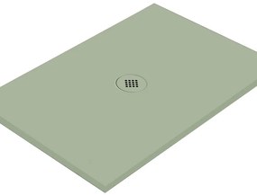 Piatto doccia in ceramica extra slim verde L 80 x L 80 cm