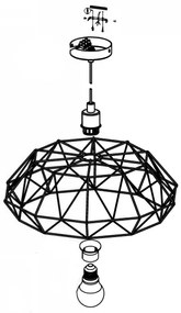 Eglo 49487 - Lampadario CARLTON 2 1xE27/60W/230V