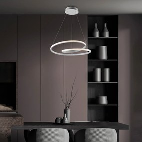 Plafoniera Moderna Malena Con Led Integrato Metallo E Alluminio Bianco