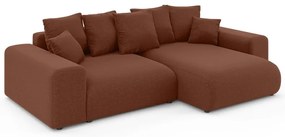 Divano angolare color mattone allungabile/con contenitore (con composizione variabile) Luma – Ropez