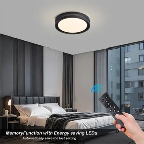 Brilagi - Plafoniera LED dimmerabile KREON LED/54W/230V 3000-6000K nero Ø 38 cm + telecomando
