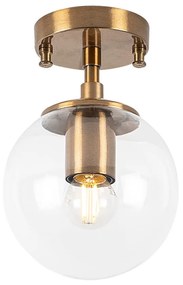 Lampada da soffitto color bronzo con paralume in vetro ø 15 cm Atmaca - Opviq lights