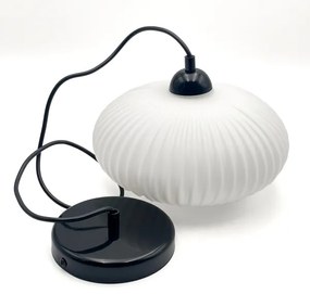 Lampadario a sospensione con filo HARMA 1xE27/15W/230V diametro 30 cm bianco/nero