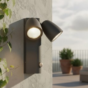 Applique da Esterno IP65 2xGU10 con Sensore movimento AXIS - Grigia