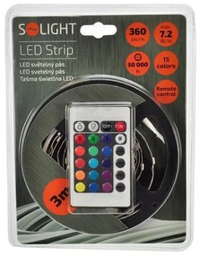 Solight WM55 - Striscia LED con telecomando 7,2W/12V 3m
