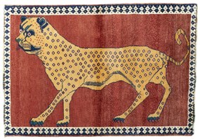 Gabbeh Tappeto persiano 110x150 Rosso (Iran) Annodato A Mano