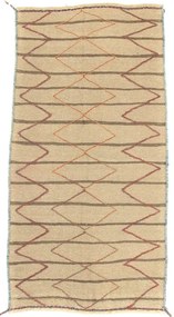 Kilim Tappeto 100x190 Rosso (Iran) Tessuto A Mano