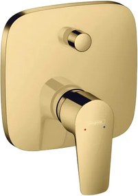 Rubinetto per vasca getto laminare cristallino Talis E per muro oro pvd HANSGROHE