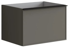 Mobile da bagno sotto lavabo Pixel frame grigio laccato opaco L 60 x H 40 x P 45.5 cm 1 cassetto, lavabo non incluso