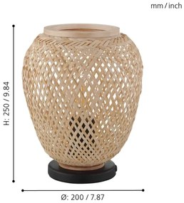 Eglo 43263 - Lampada da tavolo DEMBLEBY 1xE27/40W/230V