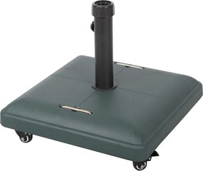 Base per Ombrellone Ø35 a Ø55 con Ruote e Maniglie da Giardino in Cemento 37Kg Vorghini UnShake Verde...
