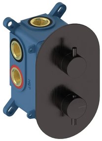 Rubinetto per doccia ad incasso termostatico Loop K nero lucido SANYCCES